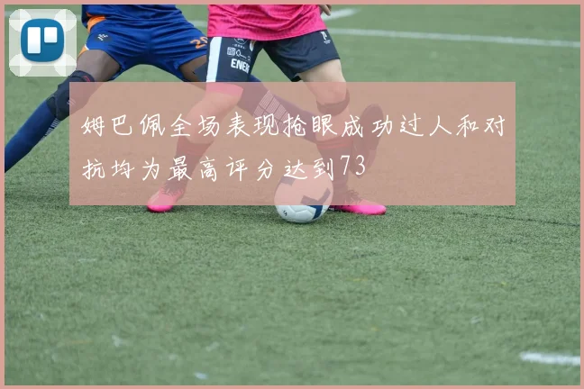 姆巴佩全场表现抢眼成功过人和对抗均为最高评分达到73